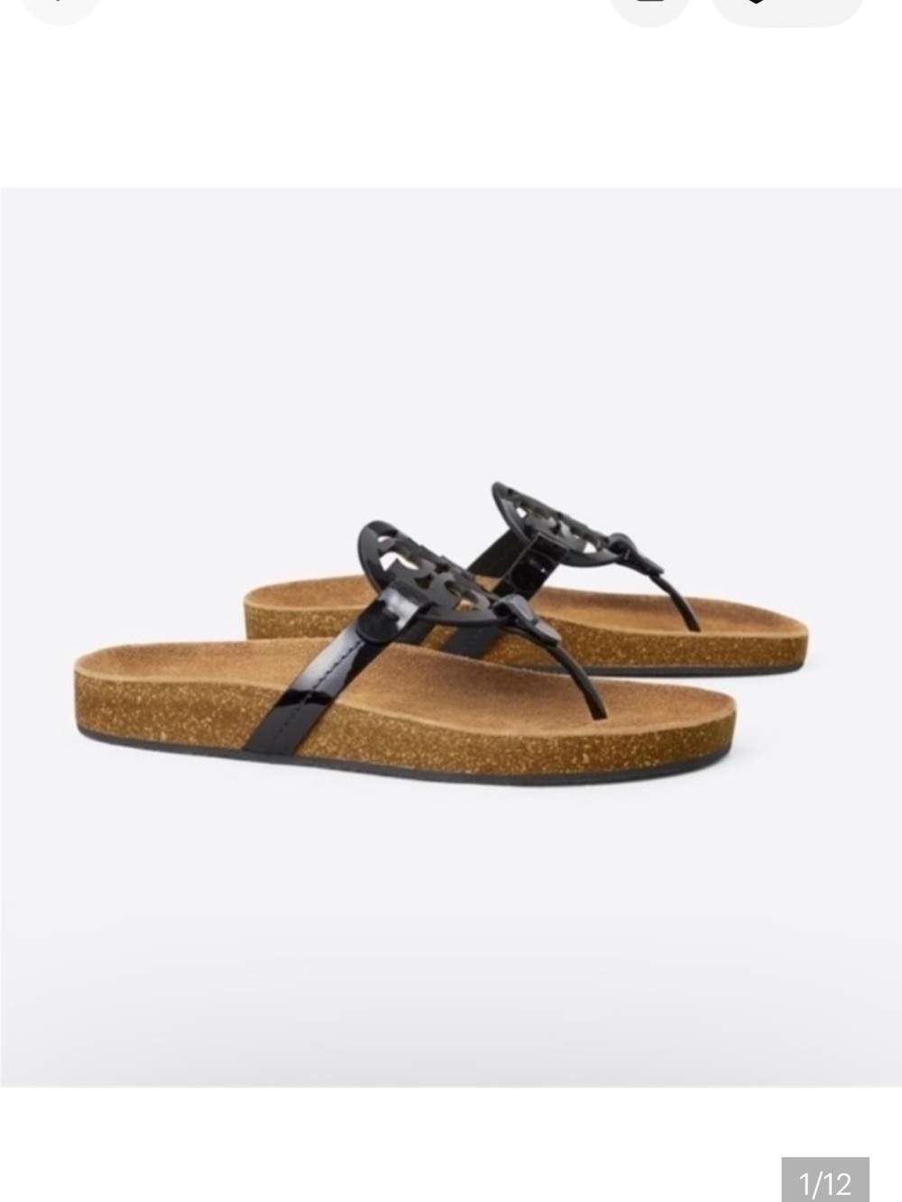 Tory Burch Miller Cloud patent leather cork shoes